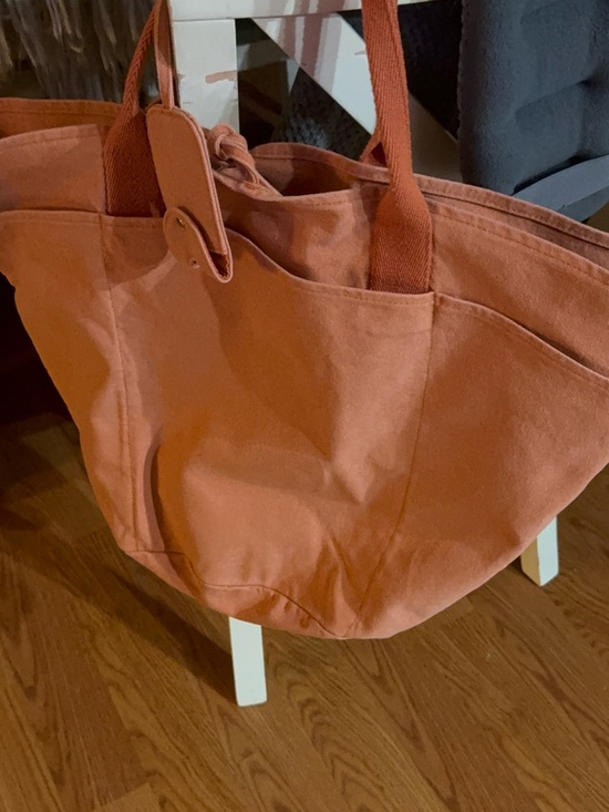 a new day Handbags - Canvas Tote Bag in orange - Casual Everyday Carry extra large